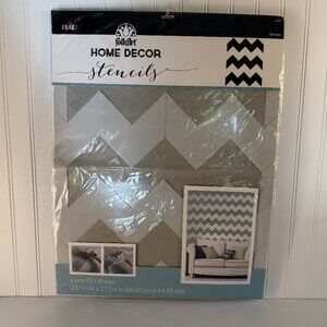 Folk Art Home Decor Stencil  34968 CHEVRON Laser Cut Stencil New (SEALED)